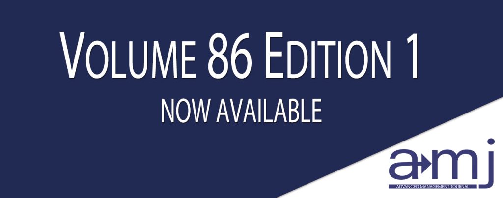 SAM AMJ Volume 86 Edition 1 Now Available Banner