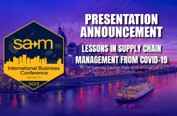 Presentation Announcement for Lessons in Supply Chain Management from COVID-19