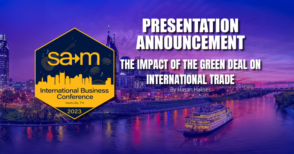 Presentation announcement for The Impact of the Green Deal on International Trade
