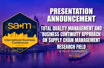 Presentation announcement for Total Quality Management And Business Continuity Approach On Supply Chain Management Research Field