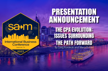 Presentation Announcement for The CPA Evolution: Issues Surrounding The Path Forward