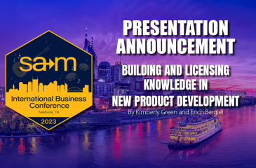 Presentation announcement for Building and Licensing Knowledge in New Product Development