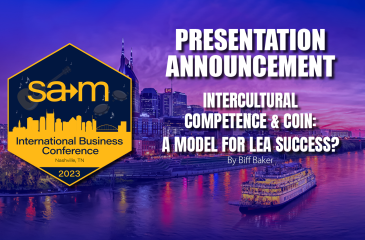 Presentation announcement for Intercultural Competence & Coin – A Model For LEA Success?