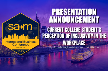 Presentation Announcement Slide for Current College Student's Perception of Inclusivity in the Workplace