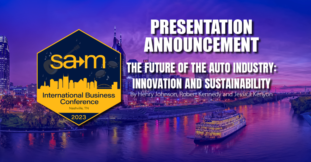 Presentation Slide for 	The Future of the Auto Industry: Innovation and Sustainability