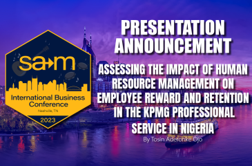 Title Slide for Assessing the Impact of Human Resource Management on Employee Reward and Retention in the KPMG Professional Service in Nigeria