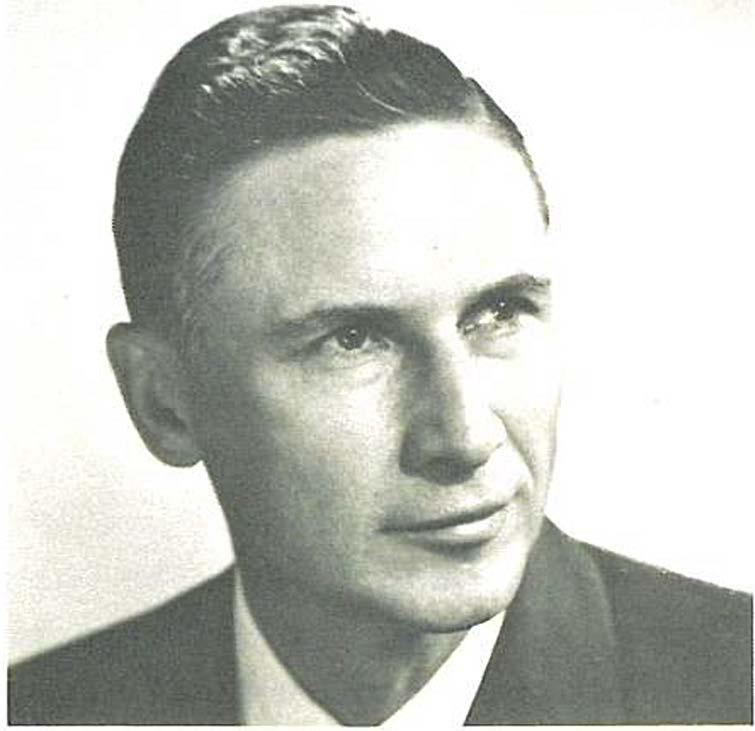 Black and white photo of Edward Schleh