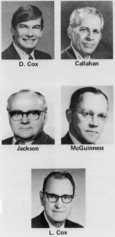 Black and White Photo Collage of SAM officers D.Cox, Callahan, Jackson, McGuinness, and L.Cox.