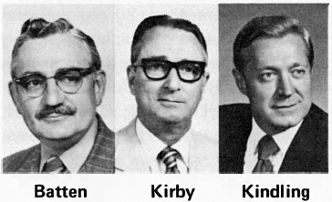 Black and White composite photo of Hal J. Batten, William H. Kirby Jr., and Alexander T. Kindling