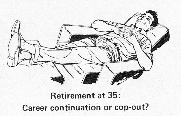 Illustration of man sitting in a reclining chair relaxing.