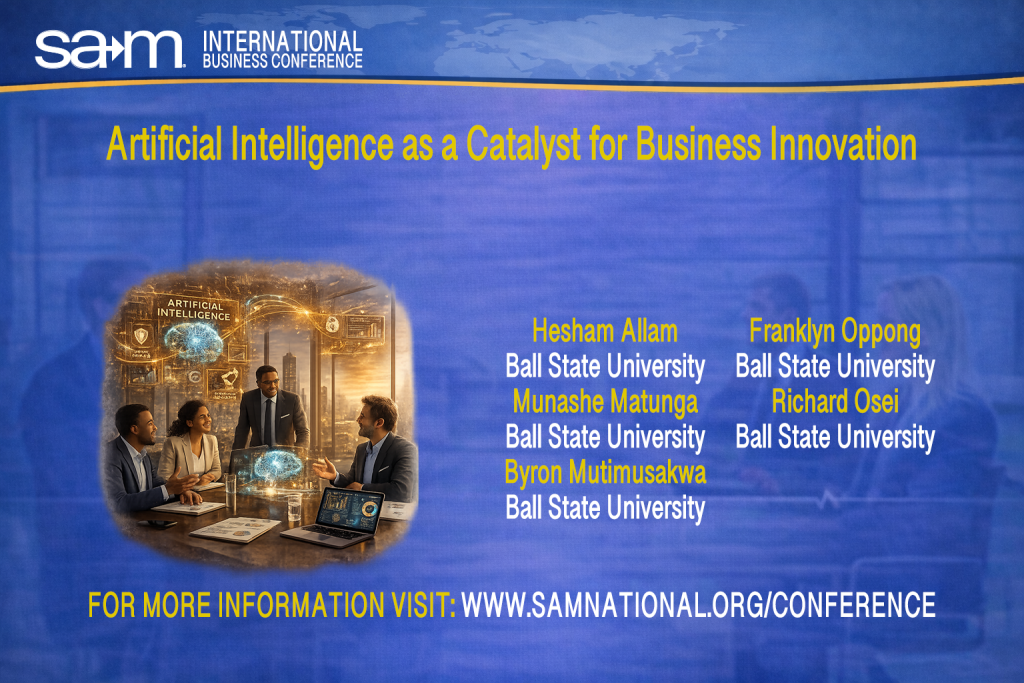 SAMIBC2026 Presentation Announcement Slide for Artificial Intelligence as a Catalyst for Business Innovation