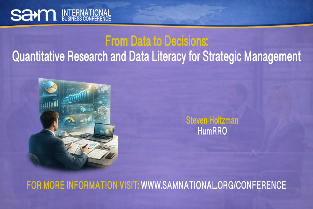 SAMIBC2026 Presentation Announcement Slide for From Data to Decisions: Quantitative Research and Data Literacy for Strategic Management