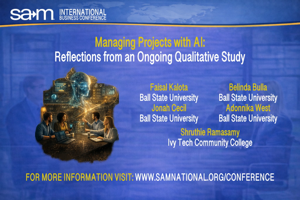 SAMIBC2026 Presentation Announcement Slide for Managing Projects with AI:
Reflections from an Ongoing Qualitative Study