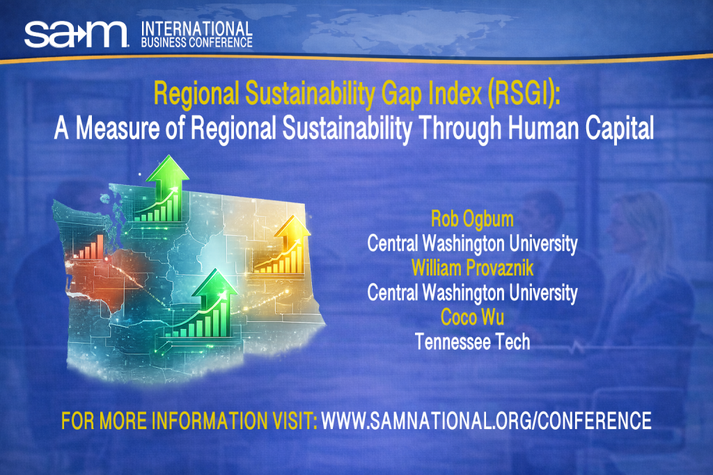 SAMIBC2026 Presentation Announcement Slide for Regional Sustainability Gap Index (RSGI): Measuring Long Term Regional Opportunity Through Human Capital