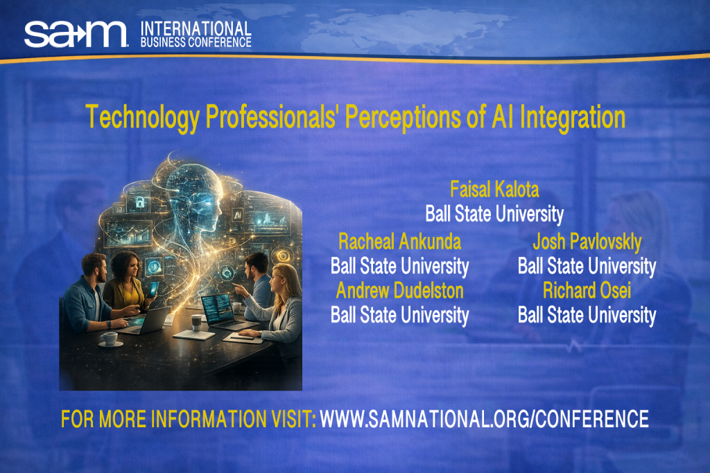 SAMIBC2026 Presentation Announcement Slide for Technology Professionals' Perceptions of AI Integration