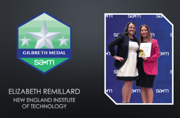 Award Recognition Tile for Elizabeth Remillard winner of the Frank & Lillian Gilbreth Medal