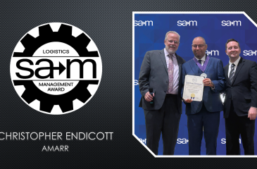 Award Recognition Tile for Christopher Endicott, Logistics Management Award winner.