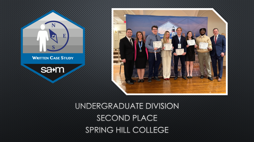 UNDERGRADUATE DIVISION SECOND PLACE SPRING HILL COLLEGE