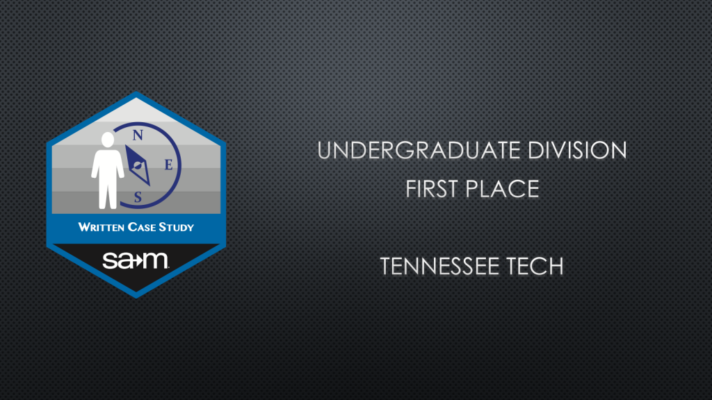 UNDERGRADUATE DIVISION
FIRST PLACE
TENNESSEE TECH
