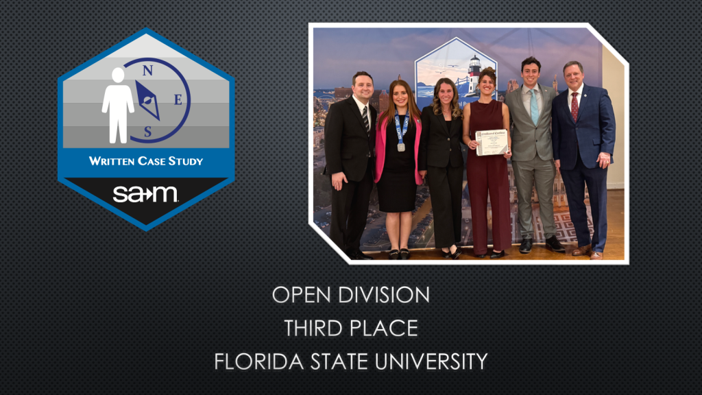 OPEN DIVISION
THIRD PLACE
FLORIDA STATE UNIVERSITY