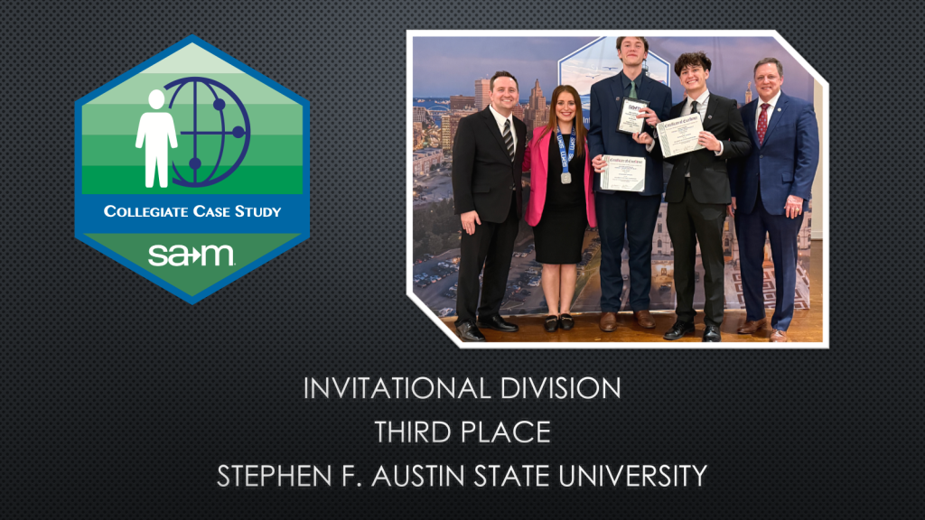 INVITATIONAL DIVISION
THIRD PLACE

STEPHEN F. AUSTIN STATE UNIVERSITY