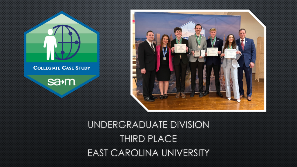 UNDERGRADUATE DIVISION THIRD PLACE EAST CAROLINA UNIVERSITY