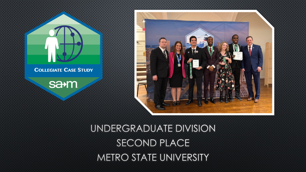 UNDERGRADUATE DIVISION SECOND PLACE METRO STATE UNIVERSITY