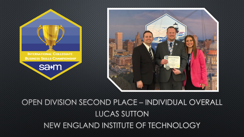 Lucas Sutton of New England Institute of Technology secured second place.