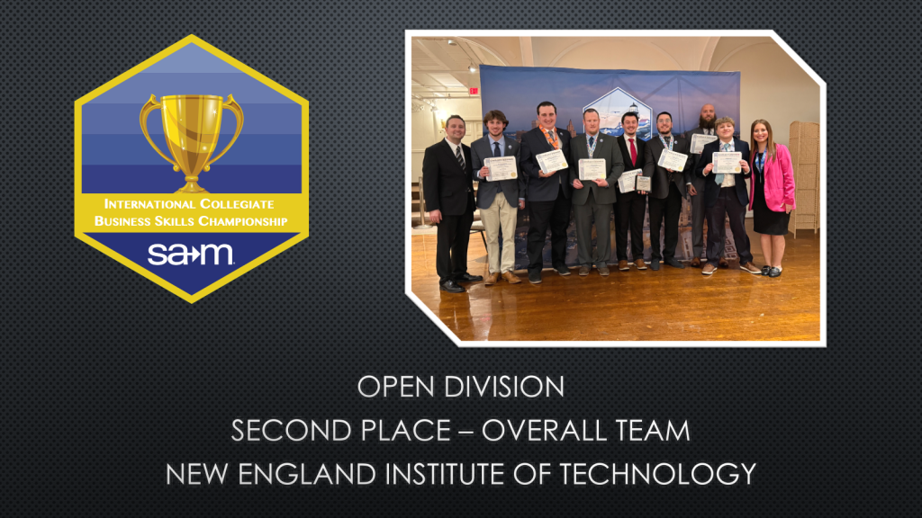 OPEN DIVISION SECOND PLACE – OVERALL TEAM NEW ENGLAND INSTITUTE OF TECHNOLOGY