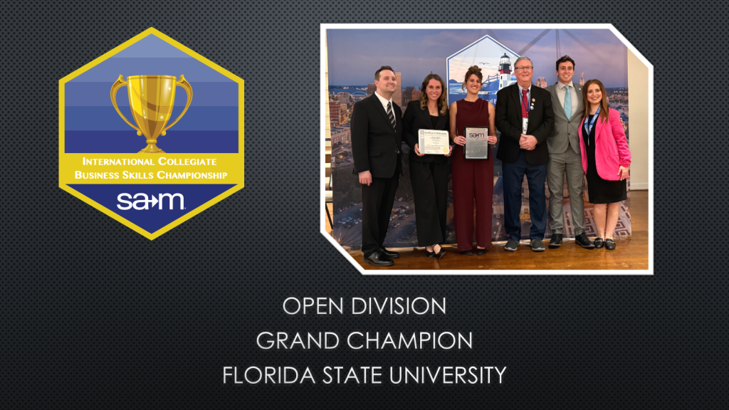 OPEN DIVISION
GRAND CHAMPION

FLORIDA STATE UNIVERSITY