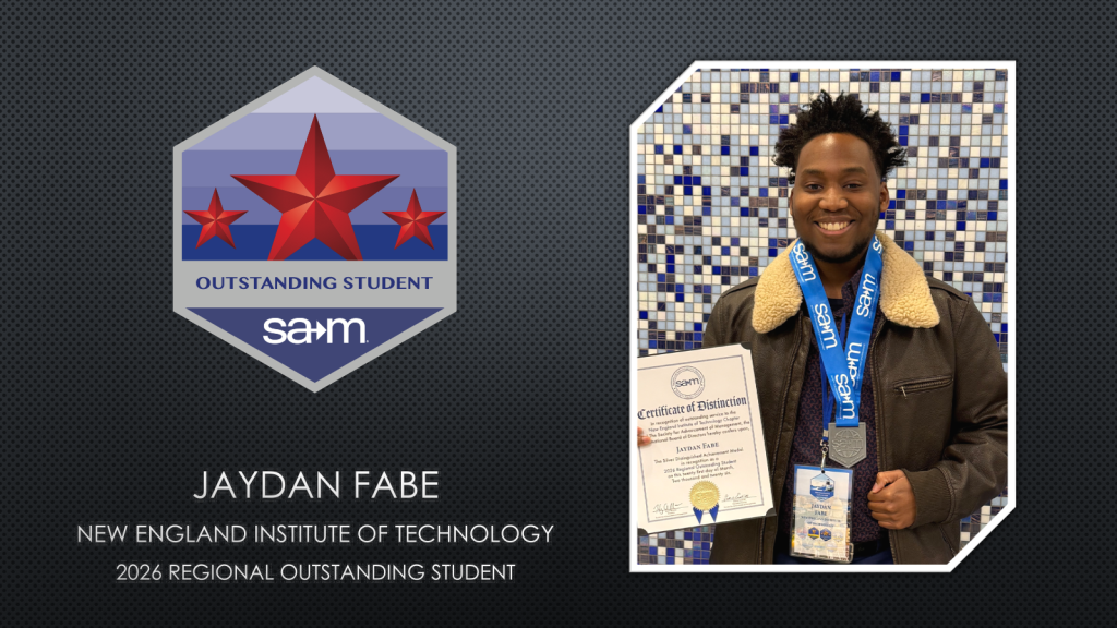 Jaydan Fabe, 2026 Regional Outstanding Student Award Winner Banner Image