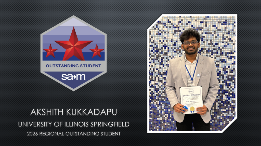 Akshith Kukkadapu, 2026 Regional Outstanding Student Award Winner Banner Image