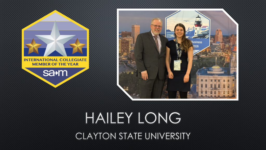Hailey Long, 2026 International Collegiate Member of the Year Award Banner Image